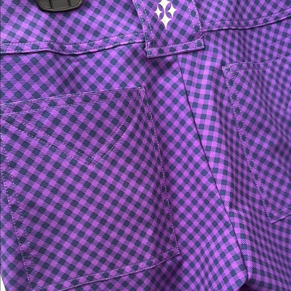 Purple and navy Checkered Golf pants - Picture 8 of 10